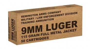 Remington 9mm 115gr FMJ Training Ammo