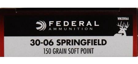 Federal 30-06sprg 150gr Soft Point 20