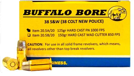 Buffalo Bore Ammunition 38s&w 125gr Hard