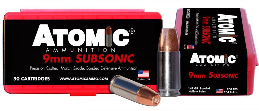 Atomic 00438 9MM 147 Subsonic 50/10