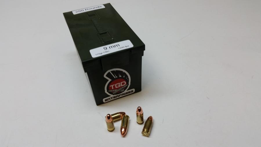 TGD 9mm 115 GR FMJ 250