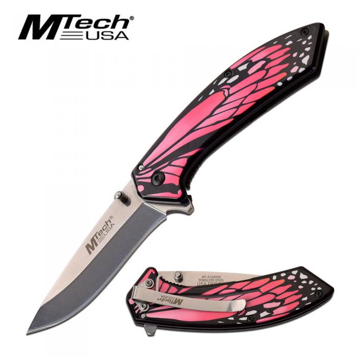 Mtech Pink Monarch Assisted Opening Knife