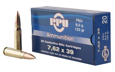Ppu 7.62x39 123gr Fmj