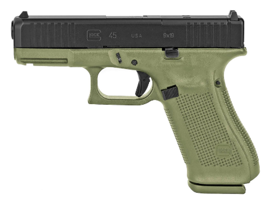 Glock G45 Mos Gen5 9mm 4 17rd Pistol Battlefield Green