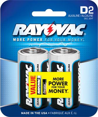 Rayovac 8132d Alkaline D Card Battery