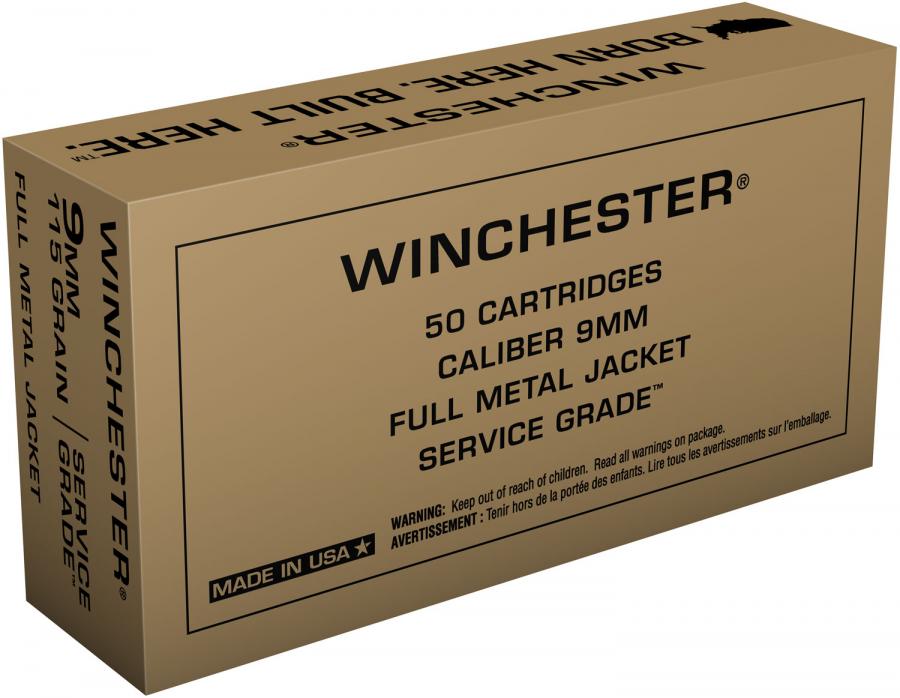 Winchester Service Grade 9mm 115gr FMJ