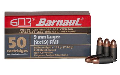 Barnaul 9mm Lgr 115gr Fmj115 50/1000