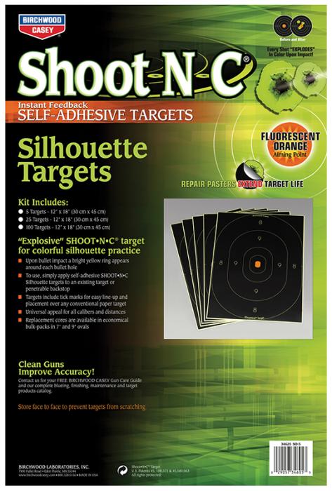 Birchwood Casey Shoot-n-c Silhouette 12"x18" 5