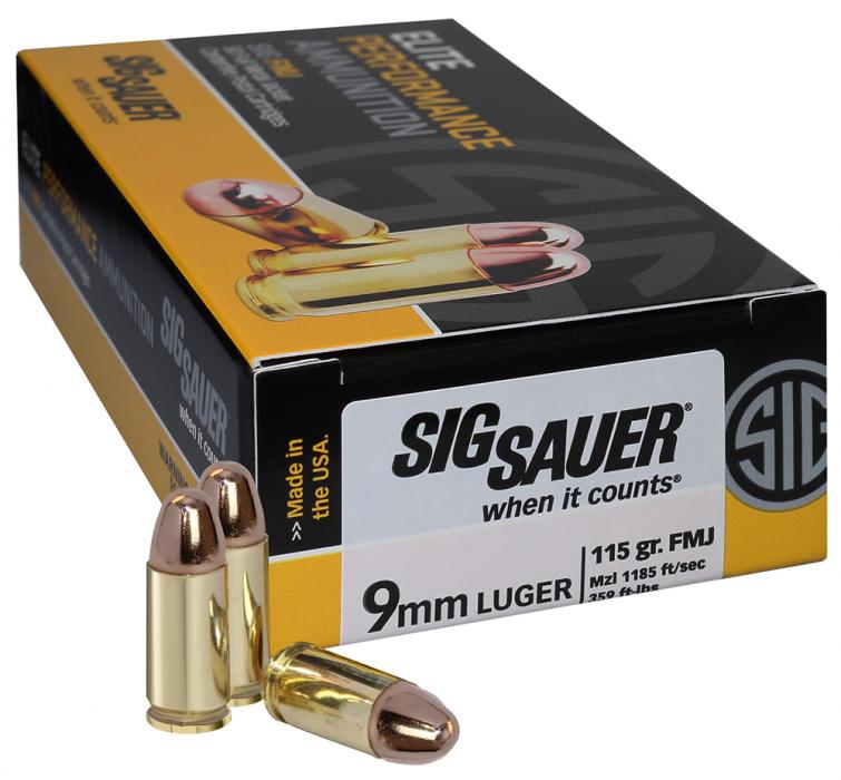 Sig 9mm 115gr 50ct/box