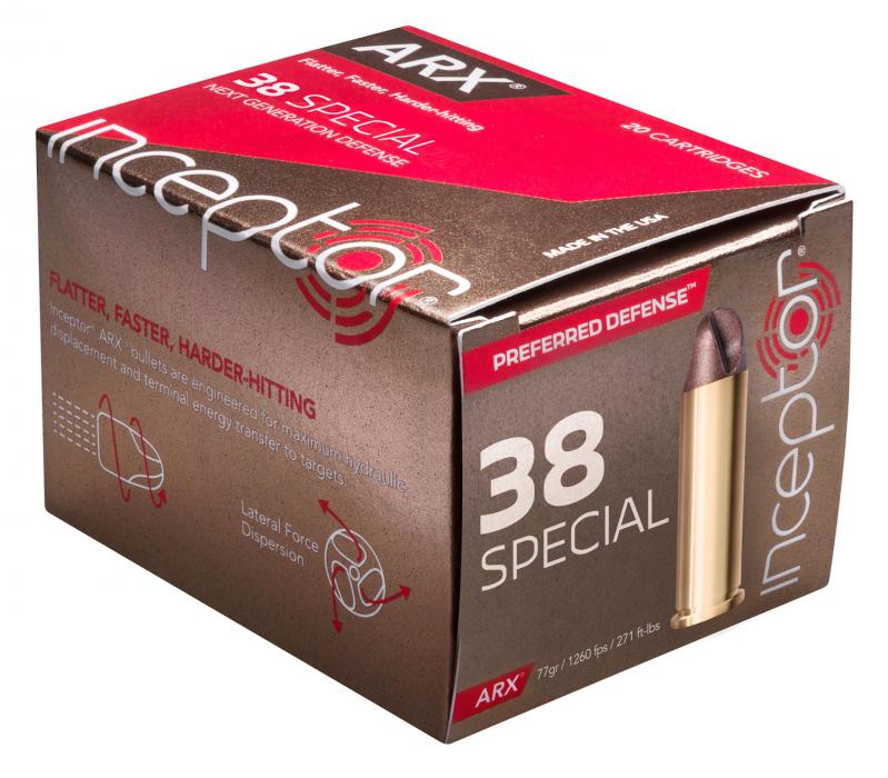 Inceptor 38arxbrs920 Preferred Defense 38 Special