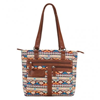 Printed Tote - Brown