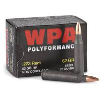 Wolf 223rem 62gr HP Non-corrosive Steel