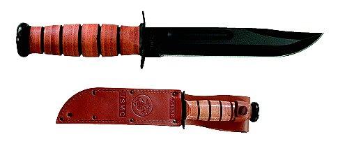Kabar Straight Edge Knife W/leather Sheath
