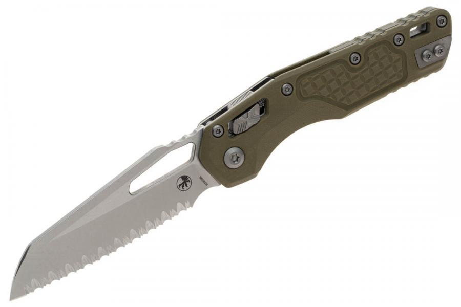 MSI® S/E Frag G-10 OD Green Lawnman Stonewash Full Serrated-img-0