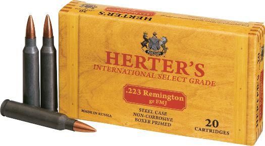 Herters 223rem Brass Case 55gr SP