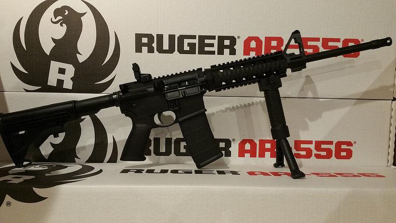 Ruger Ar556 With Quad Rail and USA Firearms.