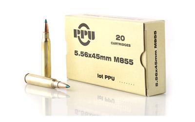 Ppu 556nato M855 62gr Fmj 20/1000