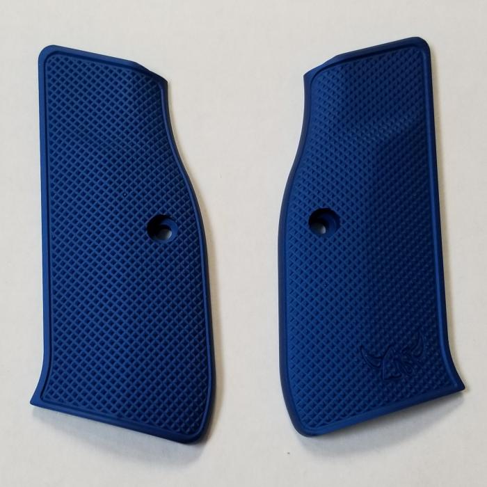 Henning Full Checkered Contour Grip Blue