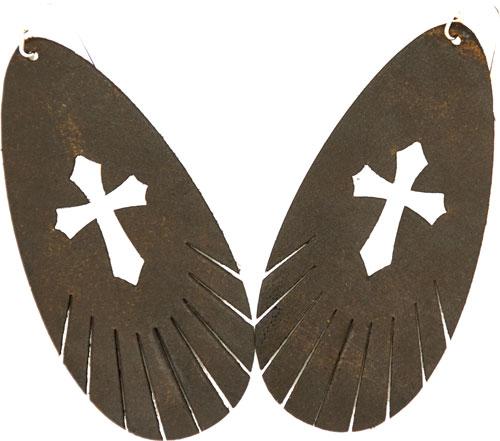 Vc Leather Cross Fringe Style