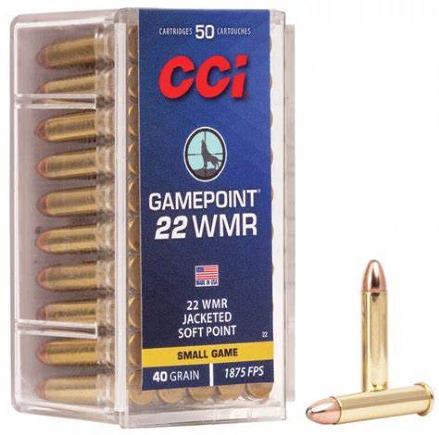 CCI 22wmr 40gr Lead Gamepoint 50bx/40cs